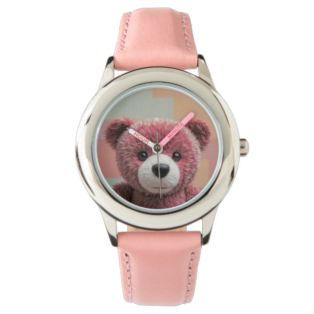 PINK UND NIEDLICHE TEDDY WATCH FOR MIRNS ARMBANDUHR (Vorderseite)