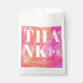 Pink und Orange Abstrakt Danke für Ihre Hochzeitsf Geschenktütchen (Vorderseite)