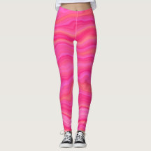 Pink und Orange Agate Layers Leggings