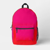 Pink- und Orange-Gradient Bedruckter Rucksack (Vorderseite)