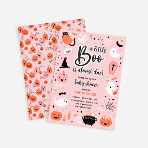 Pink und Orange Halloween - Einladung zur Kinderdu