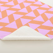 Pink und Orange Modern Geometric Triangle Pattern Sherpadecke (3/4)