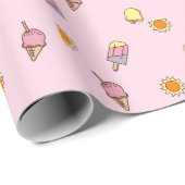 Pink und Orange Ombre Summer Wrapping Paper Geschenkpapier (Rolleneckpunkt)