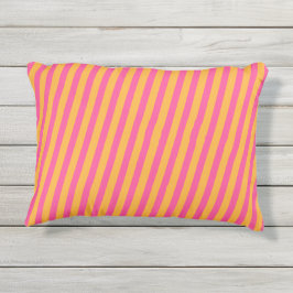 Pink und Orange Striped Kissen Für Draußen