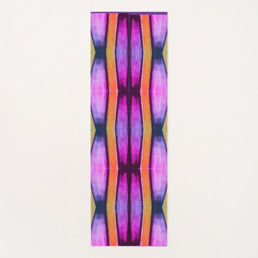 Pink und Orange Wave Muster Yogamatte (Vorderseite)