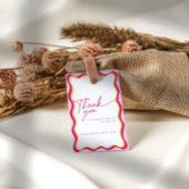 Pink und Orange Wavy Grenze Vielen Dank Geschenkanhänger