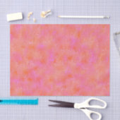 Pink-und Orangen-Feder-Entwurfs-Seidenpapier Seidenpapier (Handwerk)