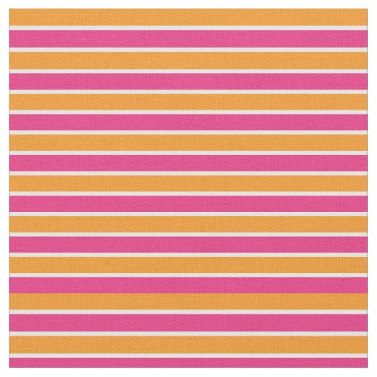 Pink-und Orangen-Streifen-Gewebe Stoff (Nahaufnahme)