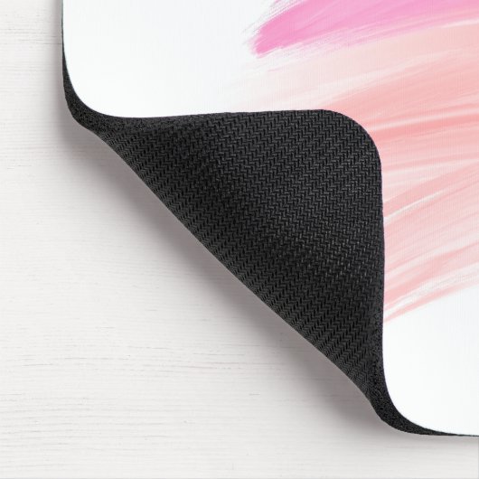 Pink und Peach Paint Smear Mousepad (Ecke)