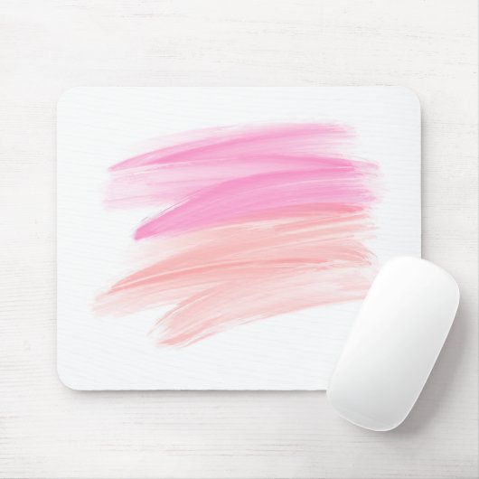 Pink und Peach Paint Smear Mousepad (Mit Mouse)