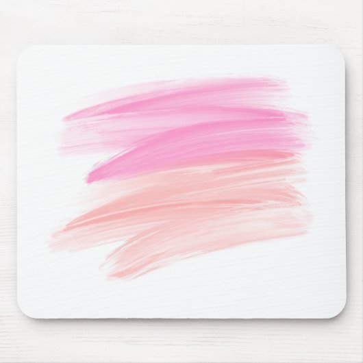 Pink und Peach Paint Smear Mousepad (Vorne)