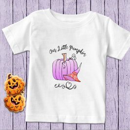 Pink und Peach Pumpkin Baby T-shirt