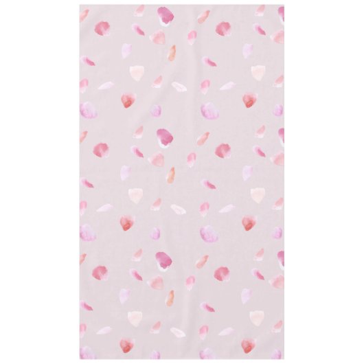 Pink und Peach Rose Petals Tischdecke (Vorderseite)