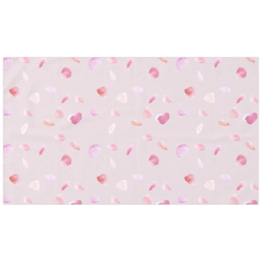 Pink und Peach Rose Petals Tischdecke (Vorderseite (Horizontal))