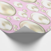 Pink und Pearls Umschlagpapier Geschenkpapier (Ecke)