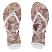 Pink und Pellgrün Hydrangea nach Maß Badesandalen (Fußbett)