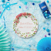 Pink und Pfirsichblütenpapier Teller (Party)