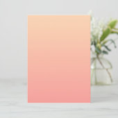 Pink und Pfirsichfarben Einladung (Stehend Vorderseite)