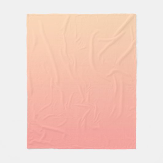 Pink und Pfirsichfarben Fleecedecke (Vorderseite)