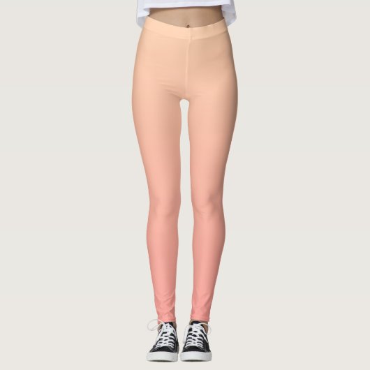 Pink und Pfirsichfarben Leggings (Vorderseite)