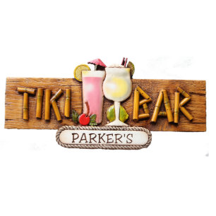 Pink und Piña Colada Tiki Bar Personalisiertes Zei