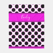 Pink und Polka dot design - ganz individuell gesta Fleecedecke (Vorderseite)