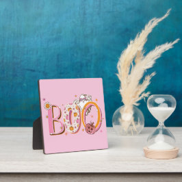 Pink und Preppy Halloween Fotoplatte
