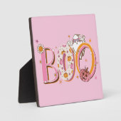 Pink und Preppy Halloween Fotoplatte (Vorderseite)