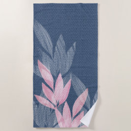 Pink und Punk Abstrakte Navy Pink Wasserfarbe Strandtuch