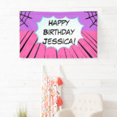 Pink und Purple Web Comic Geburtstag Banner (Insitu)