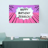 Pink und Purple Web Comic Geburtstag Banner (Messeveranstaltung)