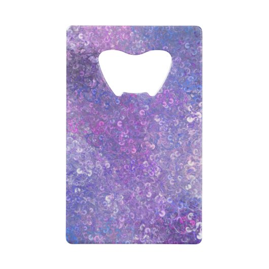 Pink- und Purpur-Sequin-Glanz Geldbeutel Flaschenöffner (Vorderseite)