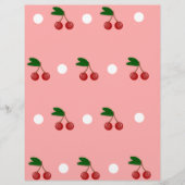 PInk und Red Cherry Pattern Soap Wrapper Flyer (Vorne)