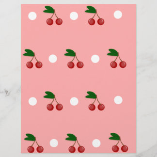 PInk und Red Cherry Pattern Soap Wrapper Flyer