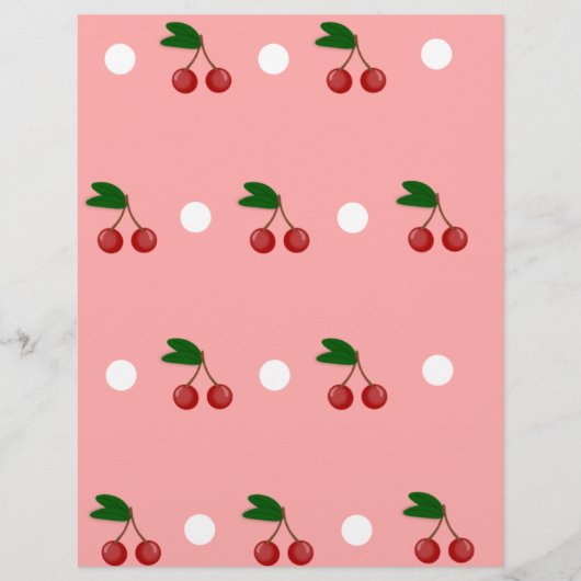 PInk und Red Cherry Pattern Soap Wrapper Flyer (Vorne)
