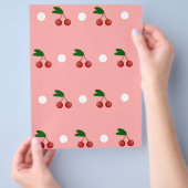 PInk und Red Cherry Pattern Soap Wrapper Flyer (Hand)