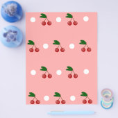 PInk und Red Cherry Pattern Soap Wrapper Flyer (Einzeln)