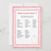 Pink und Red Heart Baby Dusche Purpur Spielkarten Einladung (Vorderseite)