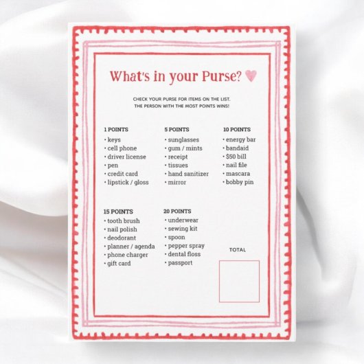 Pink und Red Heart Baby Dusche Purpur Spielkarten Einladung