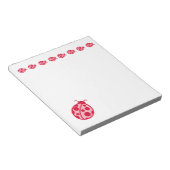 Pink und Red Ladybug Notepad Notizblock (angewinkelt)