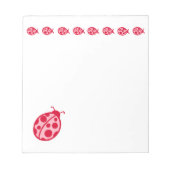 Pink und Red Ladybug Notepad Notizblock (Vorderseite)