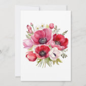 Pink und Red Poppel Tulips Engagement Party Einladung (Rückseite)