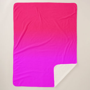 Pink und rosa Ombre Schatten-Neonfarbe verblassen Sherpadecke