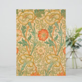 Pink und Rose Muster (von William Morris) Karte (Stehend Vorderseite)