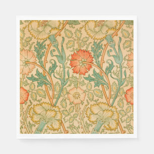 Pink und Rose Muster (von William Morris) Serviette