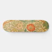 Pink und Rose Muster (von William Morris) Skateboard (Horizontal)