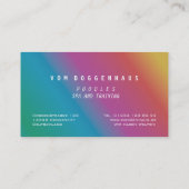 Pink und Rose Poodle Couple Visitenkarte (Rückseite)