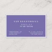 Pink und Rose Poodle Couple Visitenkarte (Rückseite)