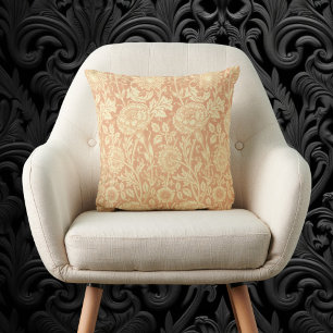 Pink und Rose von William Morris, Vintage Blumen Kissen