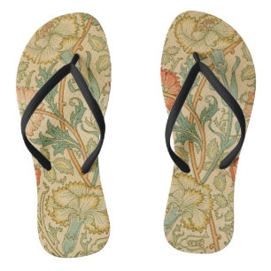 Pink und Rose von William Morris Vintage Floral Badesandalen